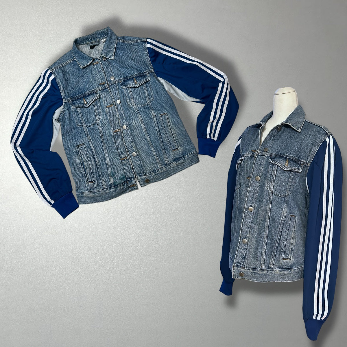 UPCYCLED DENIM JACKET STRIPES