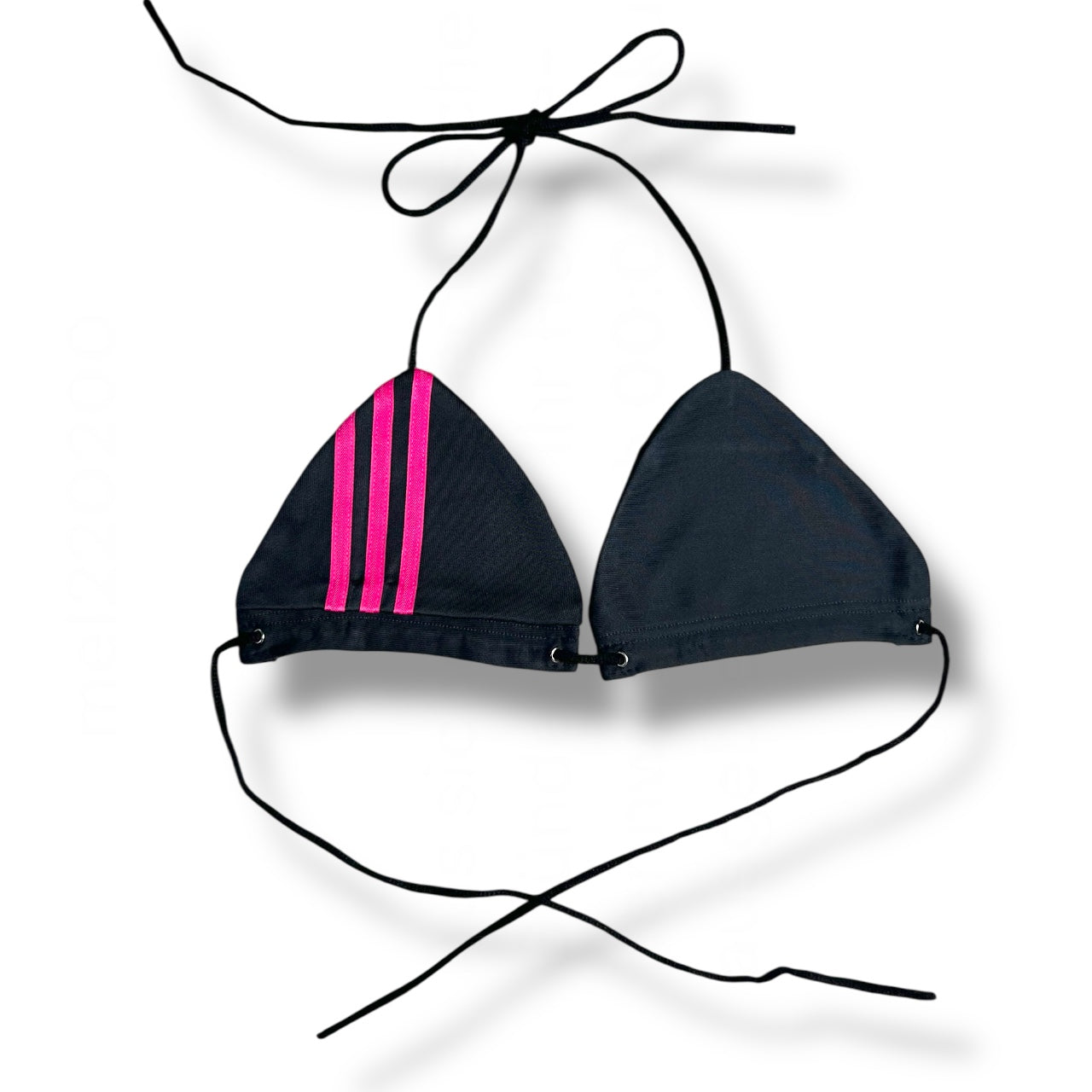 UPCYCLED BIKINI TOP PINK STRIPES