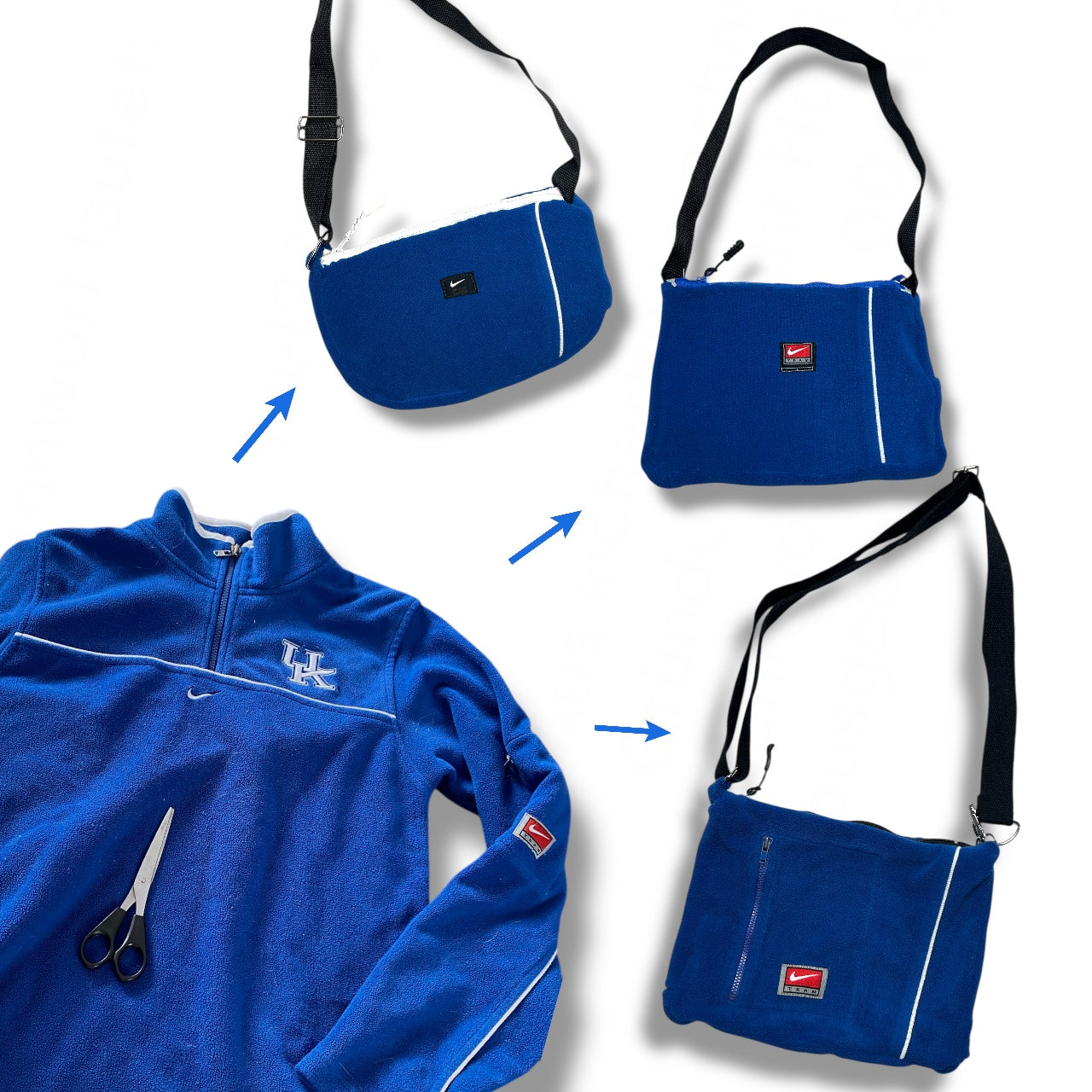 UPCYCLED COZY BAG BLUE #2