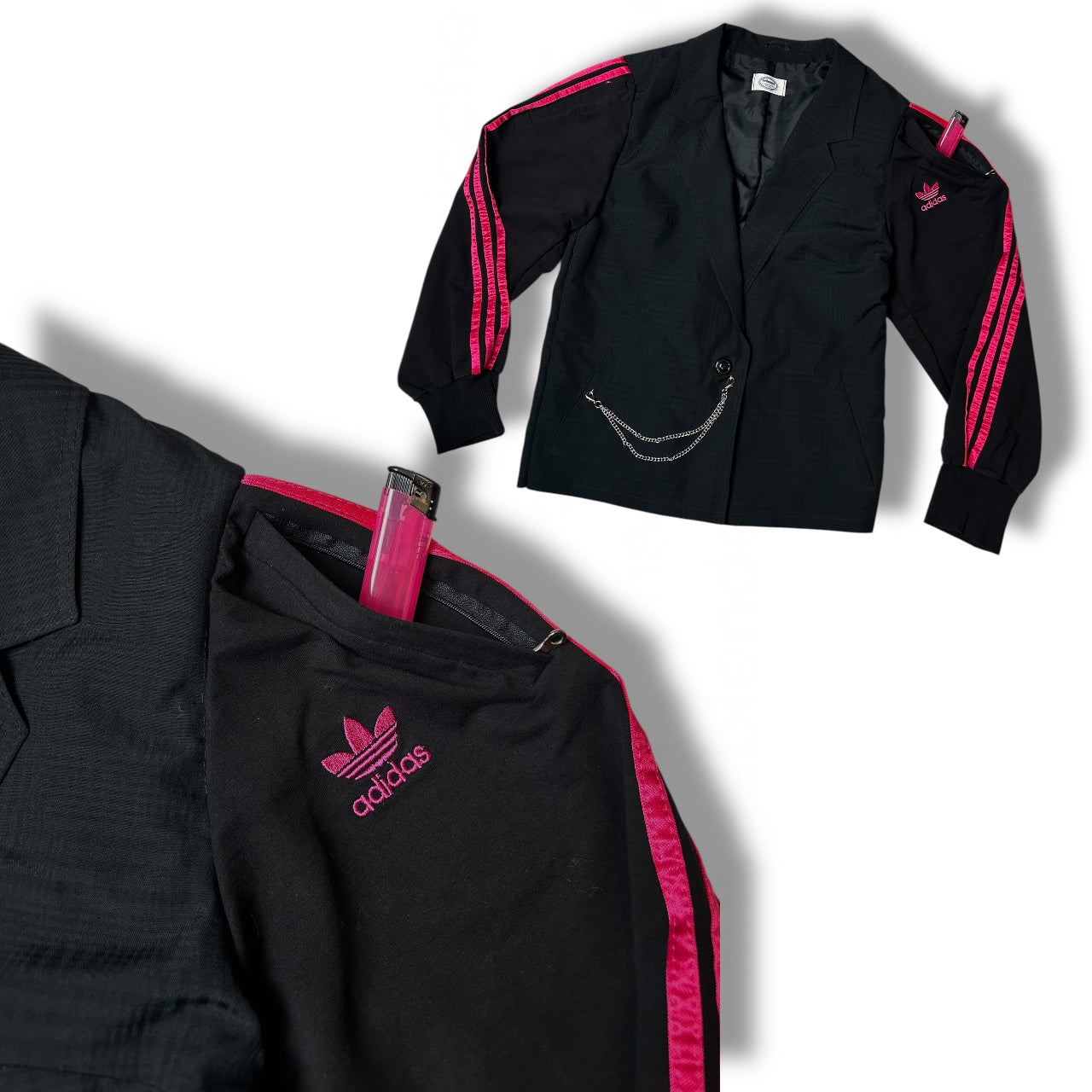 UPCYCLED BLAZER STRIPED PINK