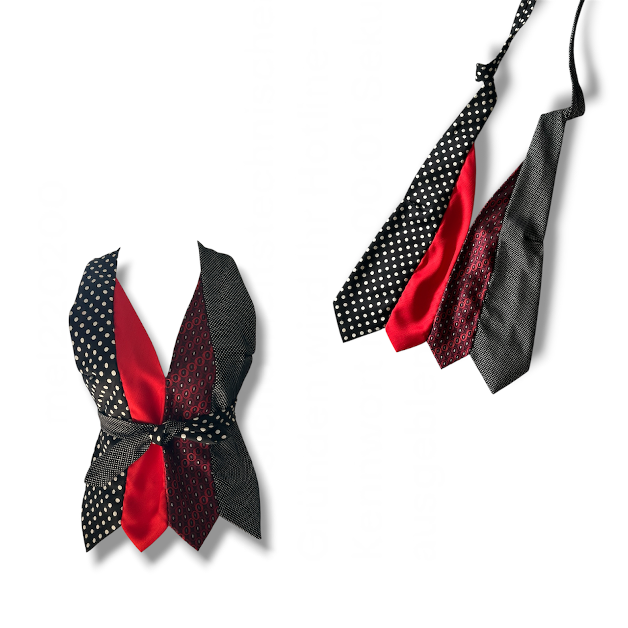 UPCYCLED TIE TOP DOTS