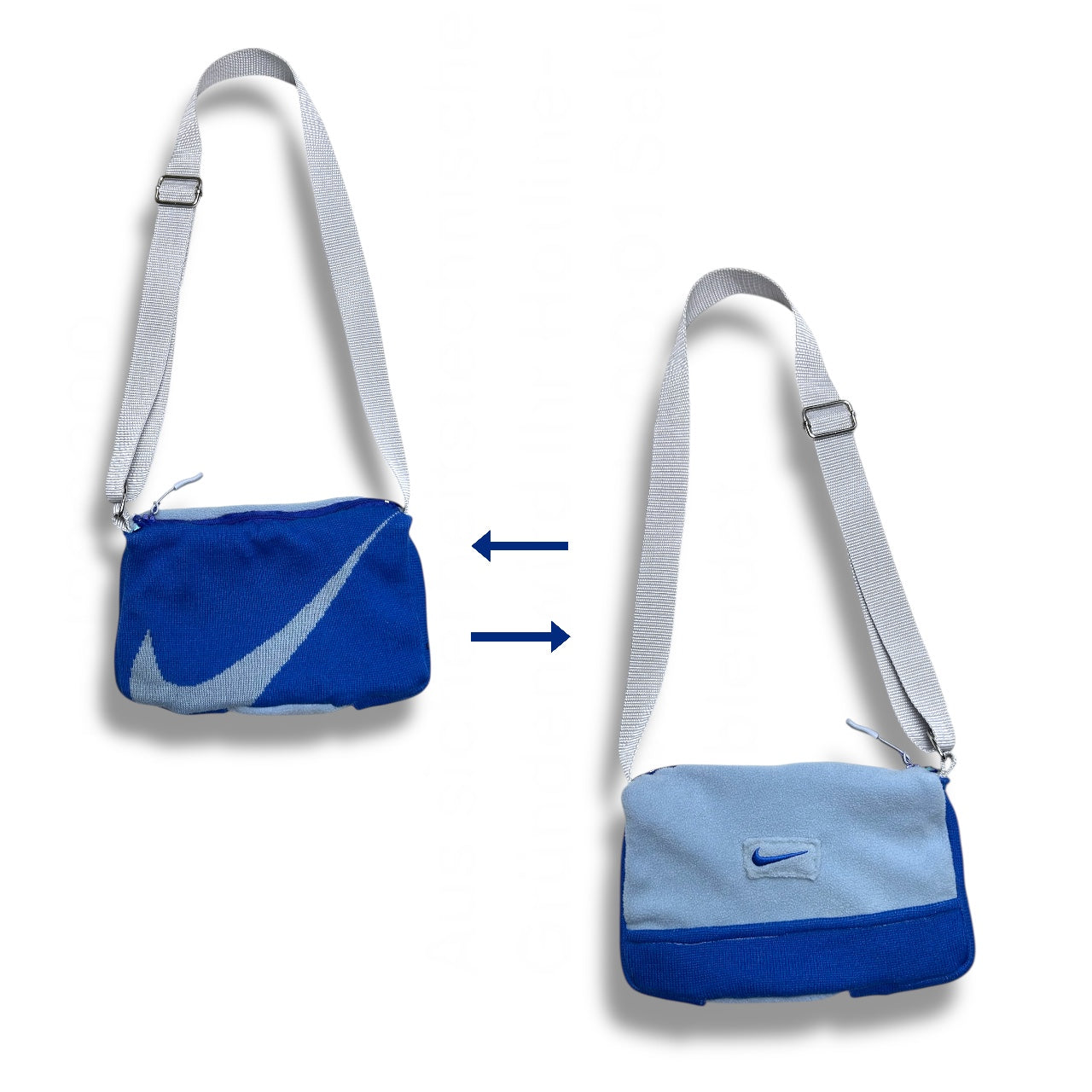 UPCYCLED REVERSIBLE BAG BLUE