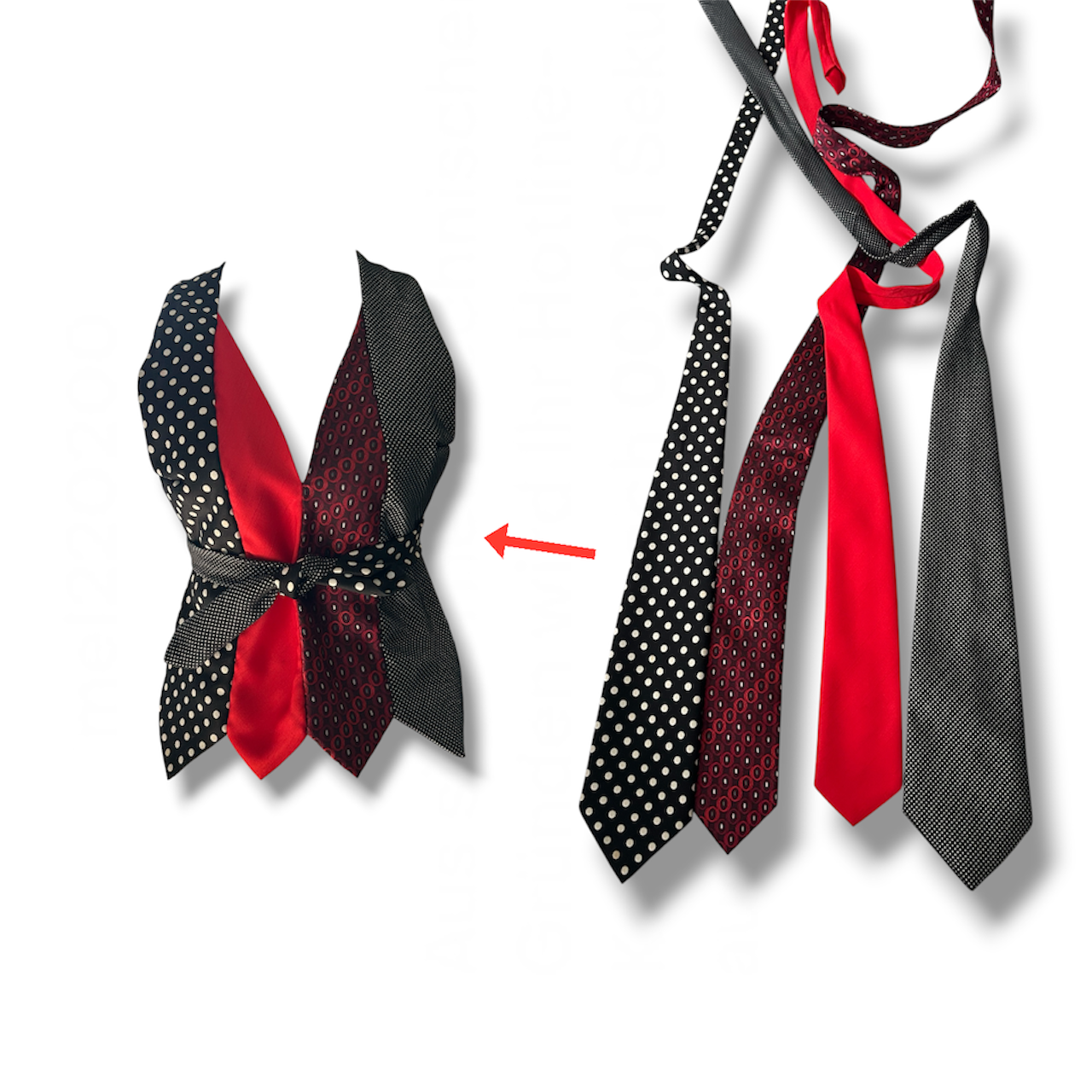 UPCYCLED TIE TOP DOTS