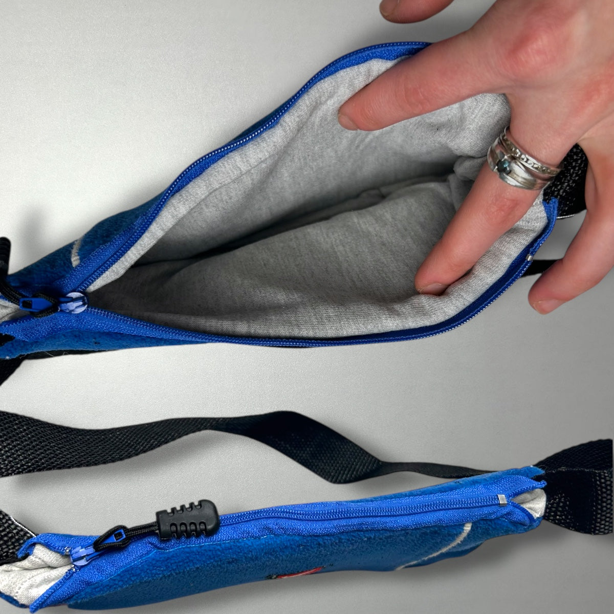 UPCYCLED COZY BAG BLUE #1