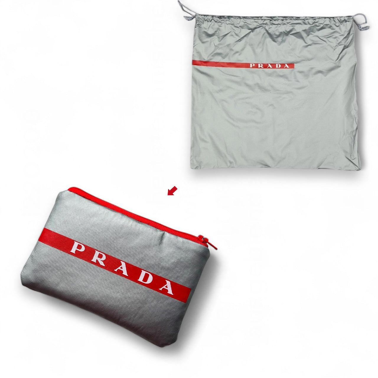 UPCYCLED PRADA DUSTBAG PORTEMONNAIE