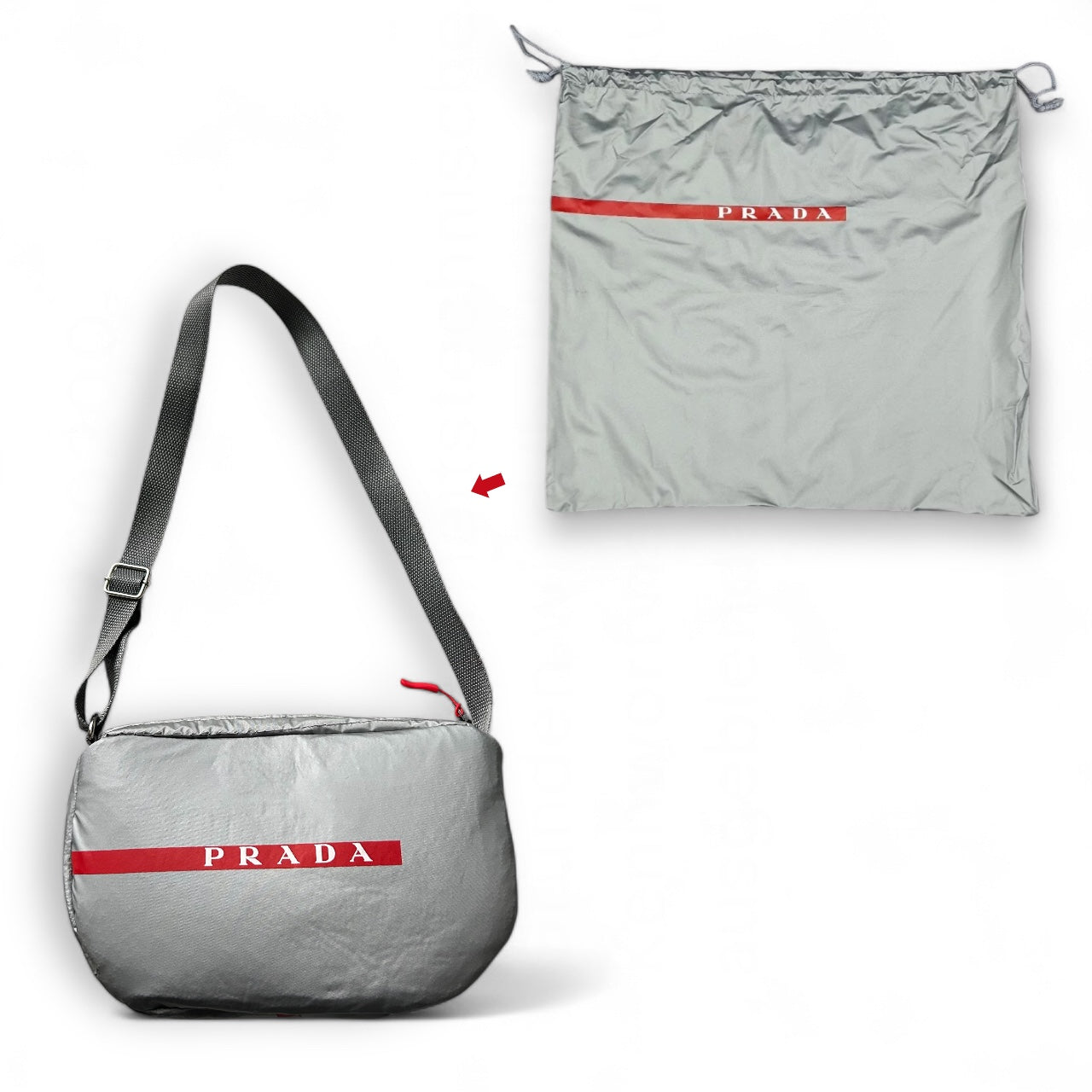 UPCYCLED PRADA DUSTBAG BAG