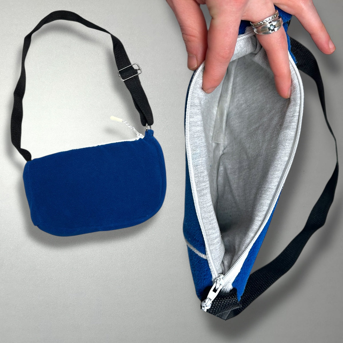 UPCYCLED COZY BAG BLUE #2