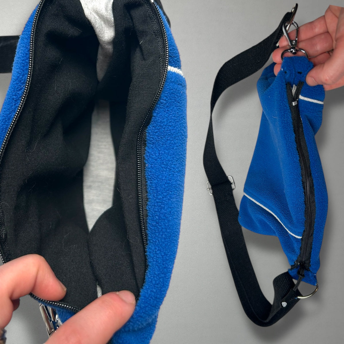 UPCYCLED COZY BAG BLUE #3