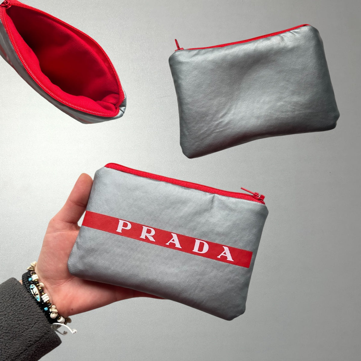 UPCYCLED PRADA DUSTBAG PORTEMONNAIE